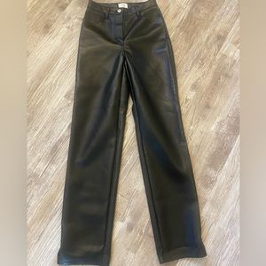 Black Wilfred Melina Vegan Leather Pants-00